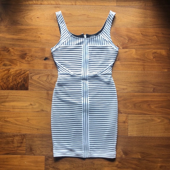 Bebe Shadow Stripe Body Con Dress - Picture 1 of 4